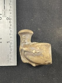 Pottery Pipe Indian Artifact Arrowhead