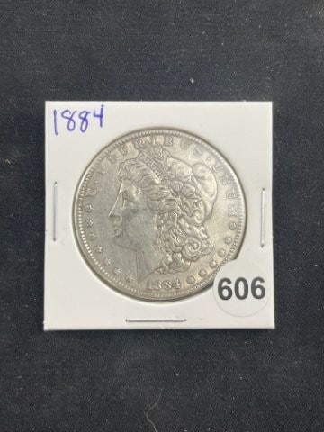 1884 Morgan Silver Dollar Coin (1 of 2)