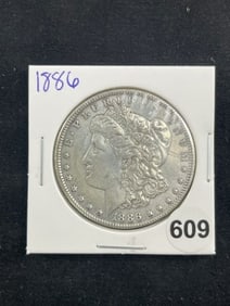 1886 Morgan Silver Dollar Coin