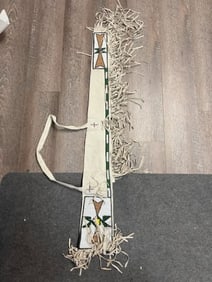 47" Beaded Gun Scabbard Indian Artifact Arrowhead