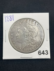 1881 Morgan Silver Dollar Coin