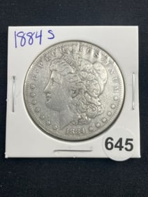 1884 S Morgan Silver Dollar Coin