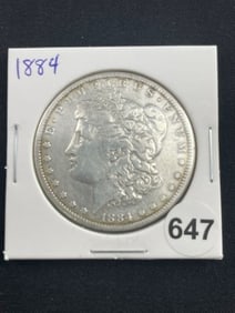 1884 Morgan Silver Dollar Coin