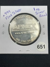 .999 Fine Silver 1 Ounce Silver Round