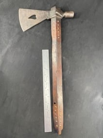 Tacked Tomahawk Pipe Indian Artifact Arrowhead