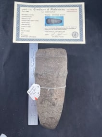 Grooved Axe with Sam Johnson COA from Moro Bay, Arkansas Indian Artifact Arrowhead