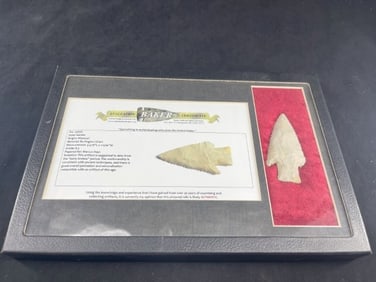 Hardin with COA Indian Artifact Arrowhead