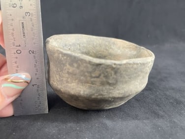 Miniature Mississippian Bowl has repair Indian Artifact Arrowhead