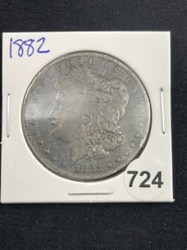 1882 Morgan Silver Dollar Coin