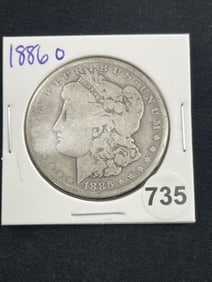 1886 O Morgan Silver Dollar Coin