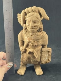 Pre-Columbian Pottery Statue Human Effigy Indian Artifact Arrowhead