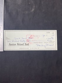 Hand Signed Stan Musial Cancelled Check from Stan Musial Estate