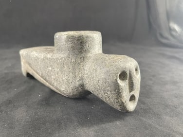 Human Effigy Stone Pipe Indian Artifact Arrowhead