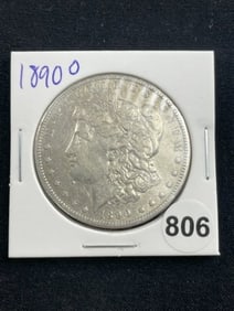 1890 O Morgan Silver Dollar Coin