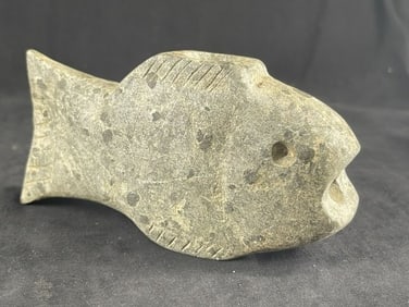 Stone Fish Effigy Pipe Indian Artifact Arrowhead