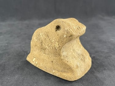 Stone Frog Effigy Pipe Indian Artifact Arrowhead