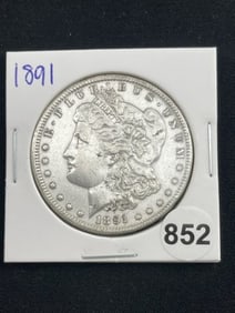 1891 Morgan Silver Dollar Coin