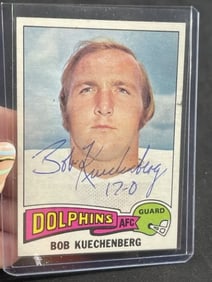 Bob Kuechenberg Hand Signed Authentic Autograph