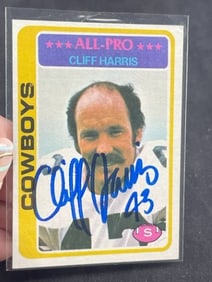 Cliff Harris Hand Signed Authentic Autograph