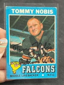 Tommy Nobis Hand Signed Authentic Autograph