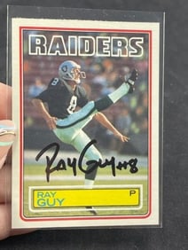 Ray Guy Hand Signed Authentic Autograph