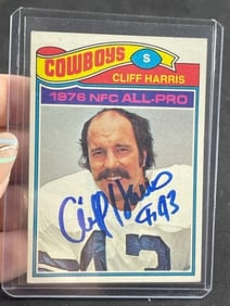 Cliff Harris Hand Signed Authentic Autograph