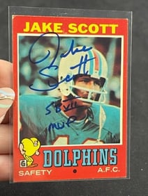 Jake Scott Hand Signed Authentic Autograph