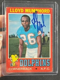 Lloyd Mumphord Hand Signed Authentic Autograph