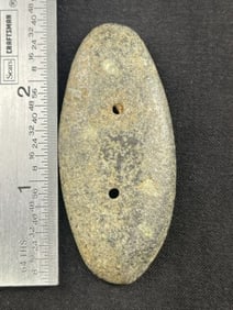 Miniature Gorget Indian Artifact Arrowhead