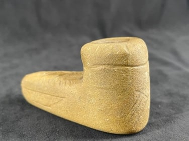 Pottery Pipe Indian Artifact Arrowhead