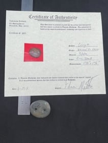 Gorget with Thomas Matthews COA from Wayne County, Ohio Indian Artifact Arrowhead