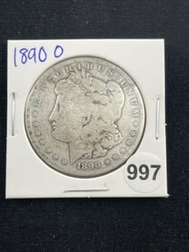 1890 O Morgan Silver Dollar Coin