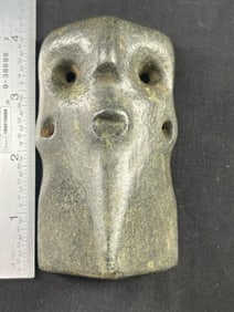 Face Effigy Bannerstone Indian Artifact Arrowhead