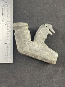 Bird Effigy Stone Pipe Indian Artifact Arrowhead