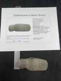 Danish Axe with Roy Motley COA from Denmark Indian Artifact Arrowhead