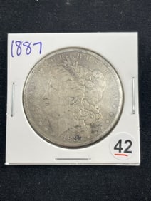 1887 Morgan Silver Dollar Coin
