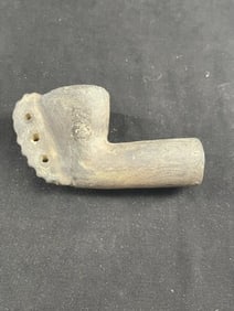 Pottery Pipe Indian Artifact Arrowhead