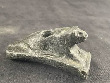 Bear Effigy Stone Hopewell Pipe Indian Artifact Arrowhead