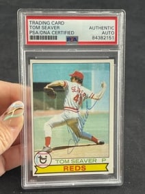 Tom Seaver Hand Signed Authentic Autograph Baseball Card