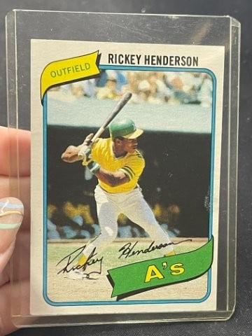 Ricky Henderson Baseball Card (1 of 2)