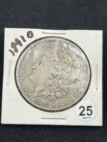 1891 O Morgan Silver Dollar Coin