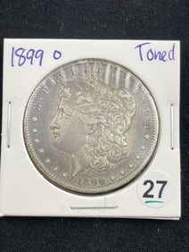 1899 O Toned Morgan Silver Dollar Coin