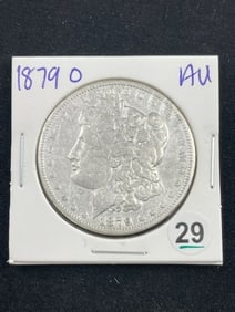 1879 O AU Morgan Silver Dollar Coin