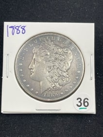 1888 Morgan Silver Dollar Coin