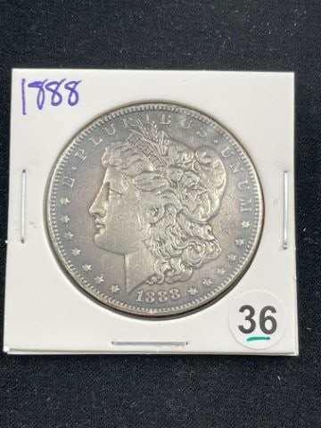 1888 Morgan Silver Dollar Coin (1 of 2)