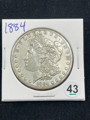 1884 Morgan Silver Dollar Coin (1 of 2)