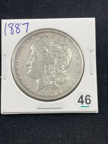 1887 Morgan Silver Dollar Coin