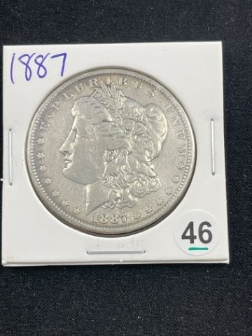 1887 Morgan Silver Dollar Coin (1 of 2)