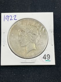 1922 Peace Silver Dollar Coin