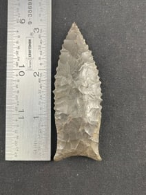 3 & 1/8" Clovis Indian Artifact Arrowhead